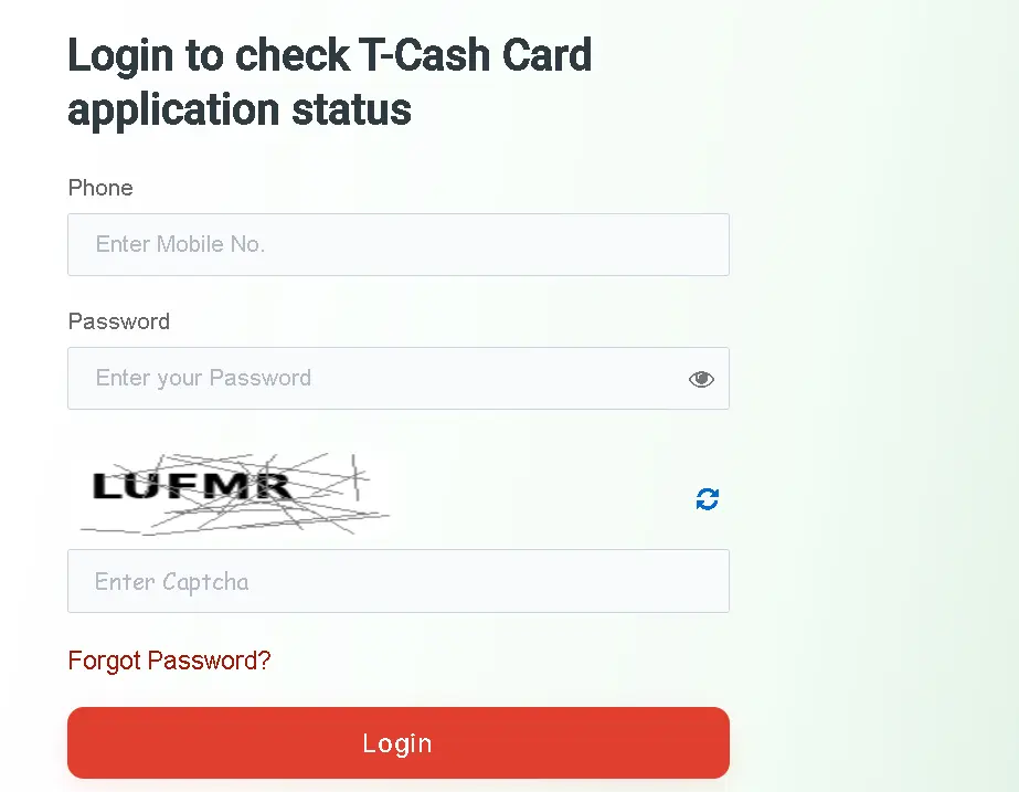 Punjab Student T-Cash Card Registration 2025 2 Login to check T-Cash Card application status